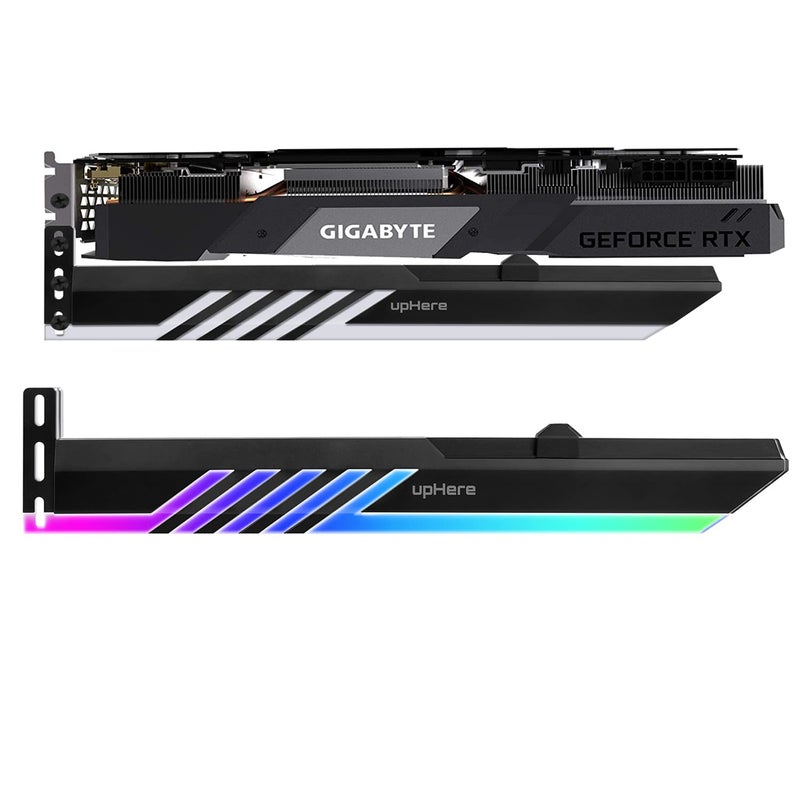 upHere 5V 3-pin Addressable RGB Graphics Card GPU Brace Support Holder,Support Video Card Sag Holder/Holster Bracket-GL28ARGB - Image 1